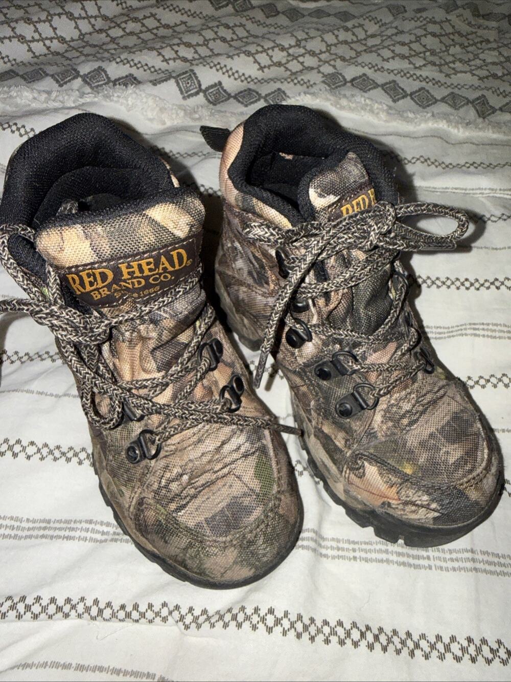 Red Head Size 13 Camo Boots Waterproof Kids Boots True Timber Excellent